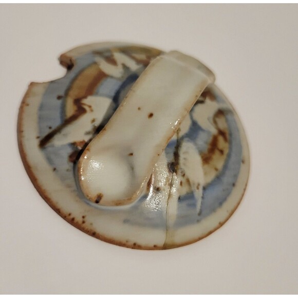 Vintage Studio Art Pottery Honey Jar Sugar Jar with Lid Artist Signed - Picture 7 of 15